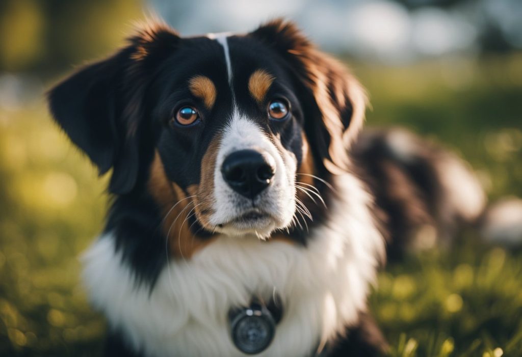 sheepdog concentrating