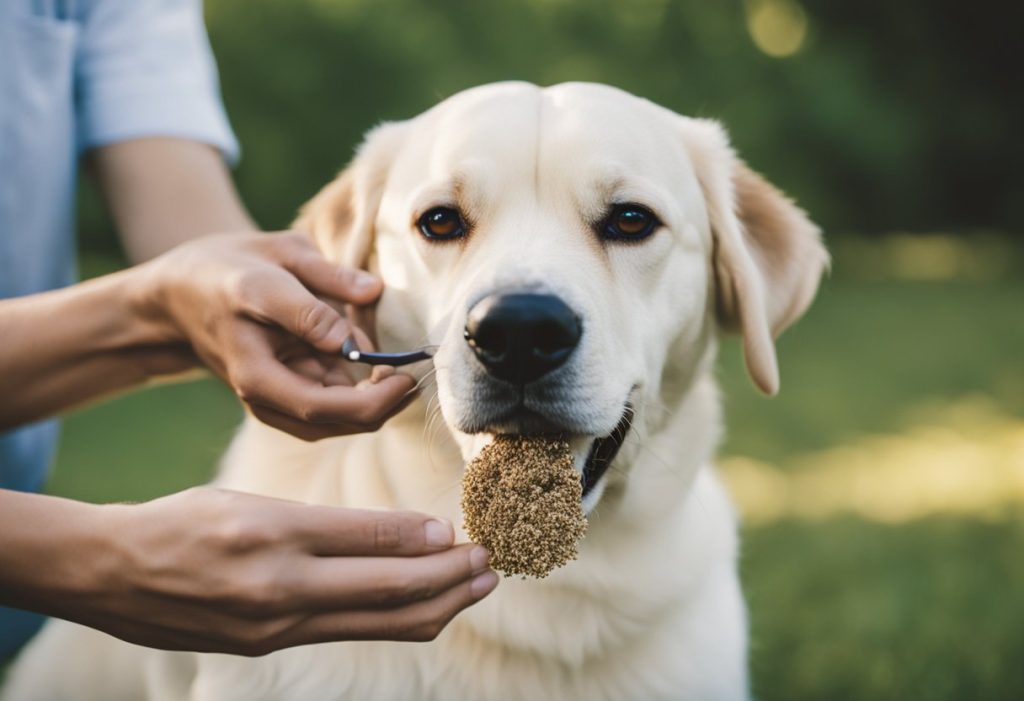 deworming a golden retriever