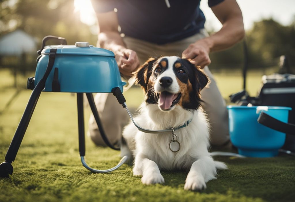 happy pooch at a picnic